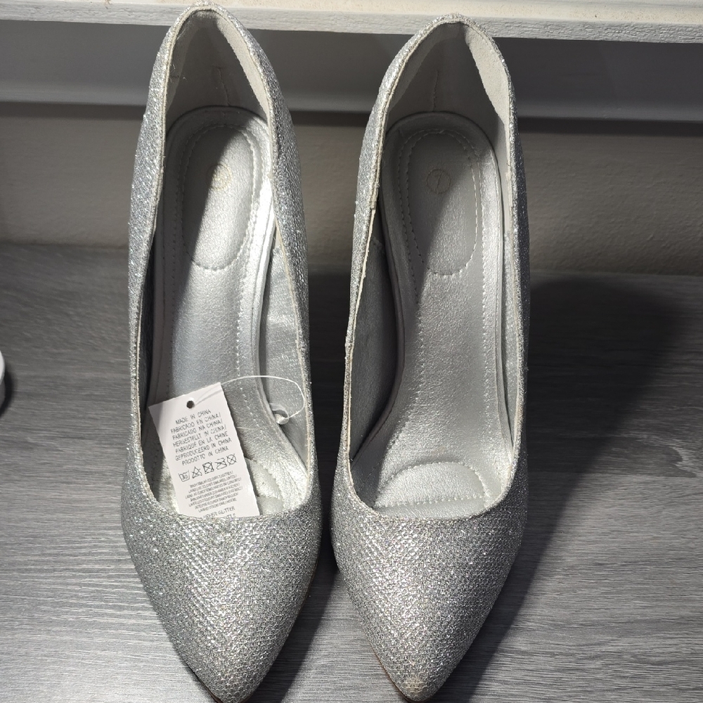 Shimmering Silver Women's Heels